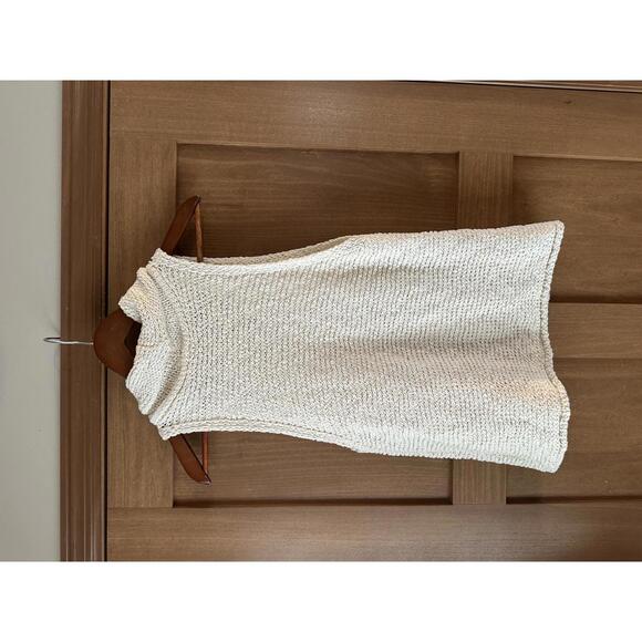 Anthropologie Pilcro Cowl Neck Sleeveless Knit Sweater Ivory Women’s size Medium - Picture 5 of 12